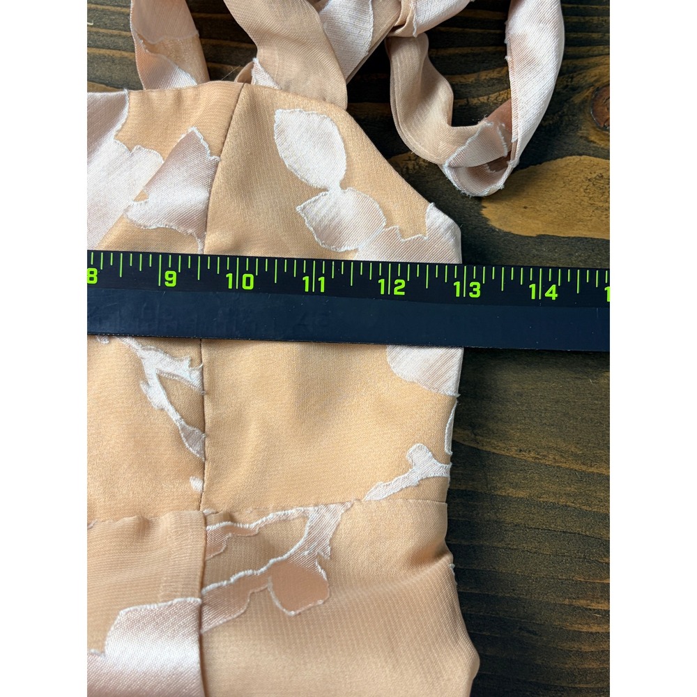 Show Me Your Mumu Edith Maxi Dress Womens S Nude Floral Burnout Tie Strap Formal - Picture 11 of 13